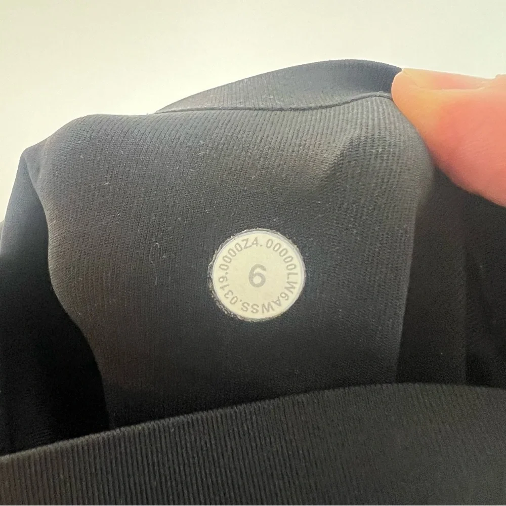 Lululemon Pace Rival Black Crop Leggings Size 6 Excellent Condition